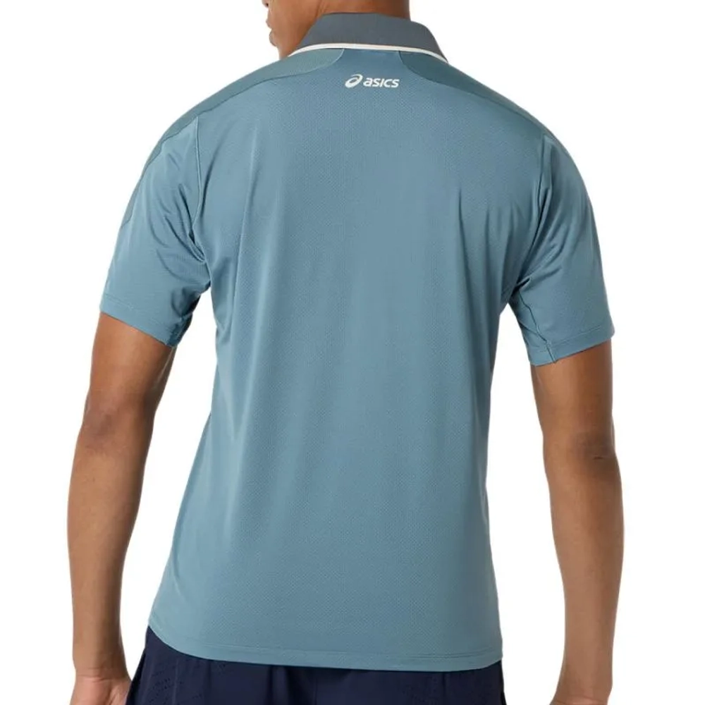 Мужское теннисное поло Asics Match Jacquard - foggy teal
