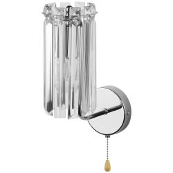 Бра светильник Rivoli Ifa 1063-401 настенный 1хЕ14 40 Вт хрусталь с выключателем | Хрусталь