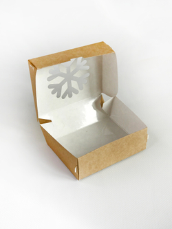 Коробка с окошком "Снежинка" 10 х 8 х 3,5 см