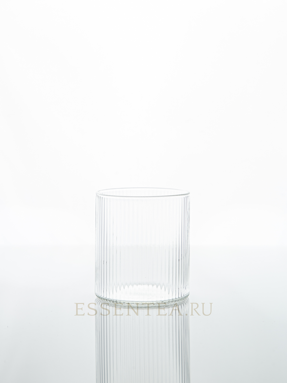 Чашка стеклянная "Кингжао" с рифленым рисунком 250 мл