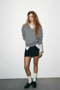 ZARA ЮБКА-ШОРТЫ, ЧЕРНЫЙ