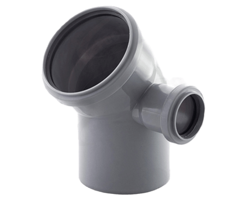 Отвод правый ВК ПП 110/50х45, короб, серый,РТП (35/1)