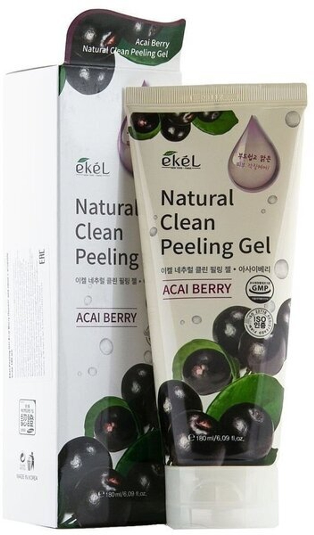 Пилинг скатка для лица с ягодами Асаи Ekel "NATURAL CLEAN PEELING GEL" 180 мл.
