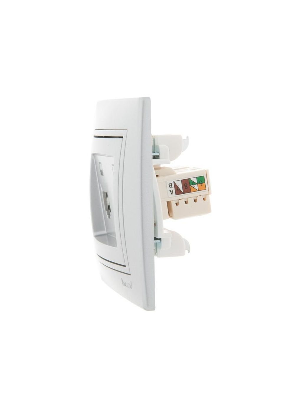 Розетка компьютерная 2-м СП Mira RJ45 сер. метал. LEZARD 701-1010-141