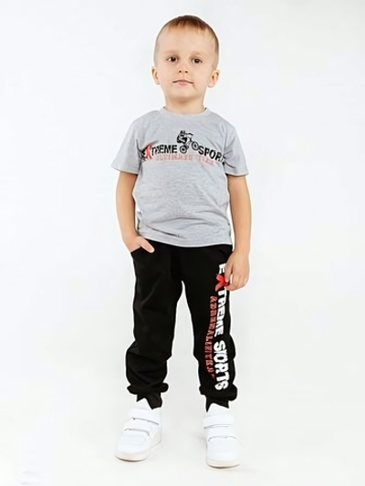 Штаны для мальчиков "Экстрим", футер. Р. 98. 21018