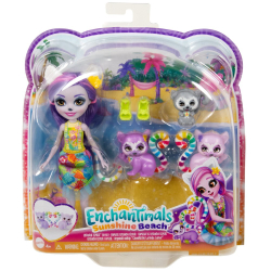 EnchanTimals - Кукла лемура Лоринда + набор "Семья животных лемуров" HRX86 / артикул   GJX43 HRX86  / GTIN 194735188215