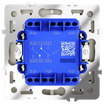 Проходной переключатель встраиваемый VOLTUM S70 двухклавишный 10А, (шелк)