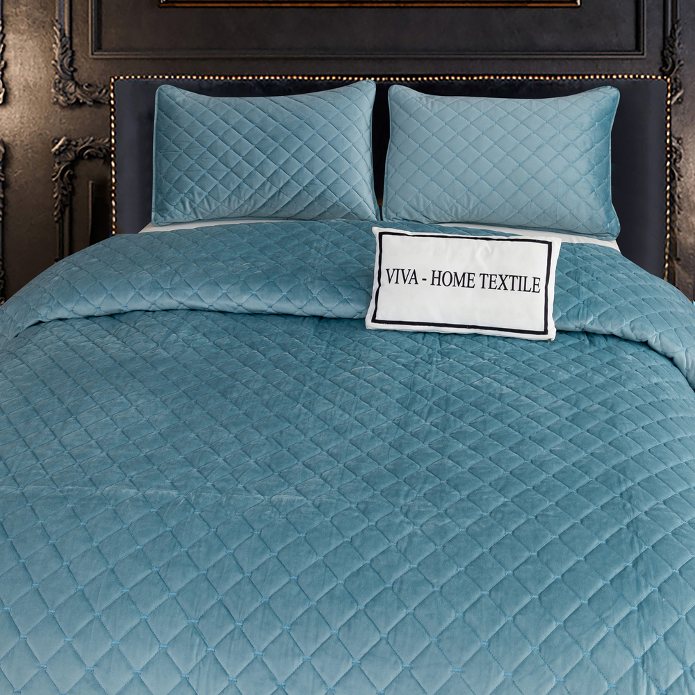 Велюровое покрывало ромб OVF011