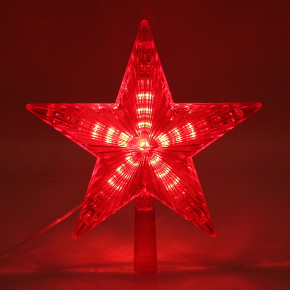 Фигура светодиодная ЗВЕЗДА ДЛЯ ЁЛКИ 31 лампа LED, 22 см, Красный