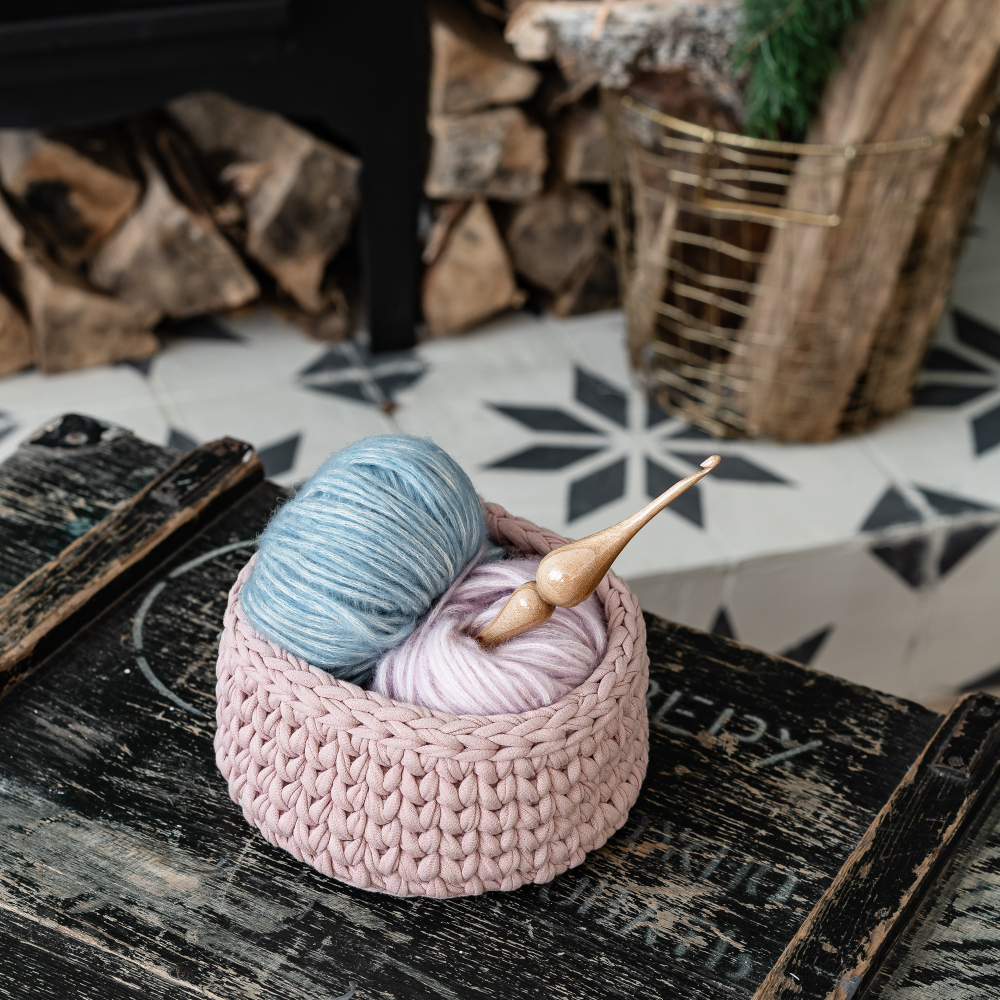 Деревянный крючок для вязания из древесины вяза 4 мм. K236