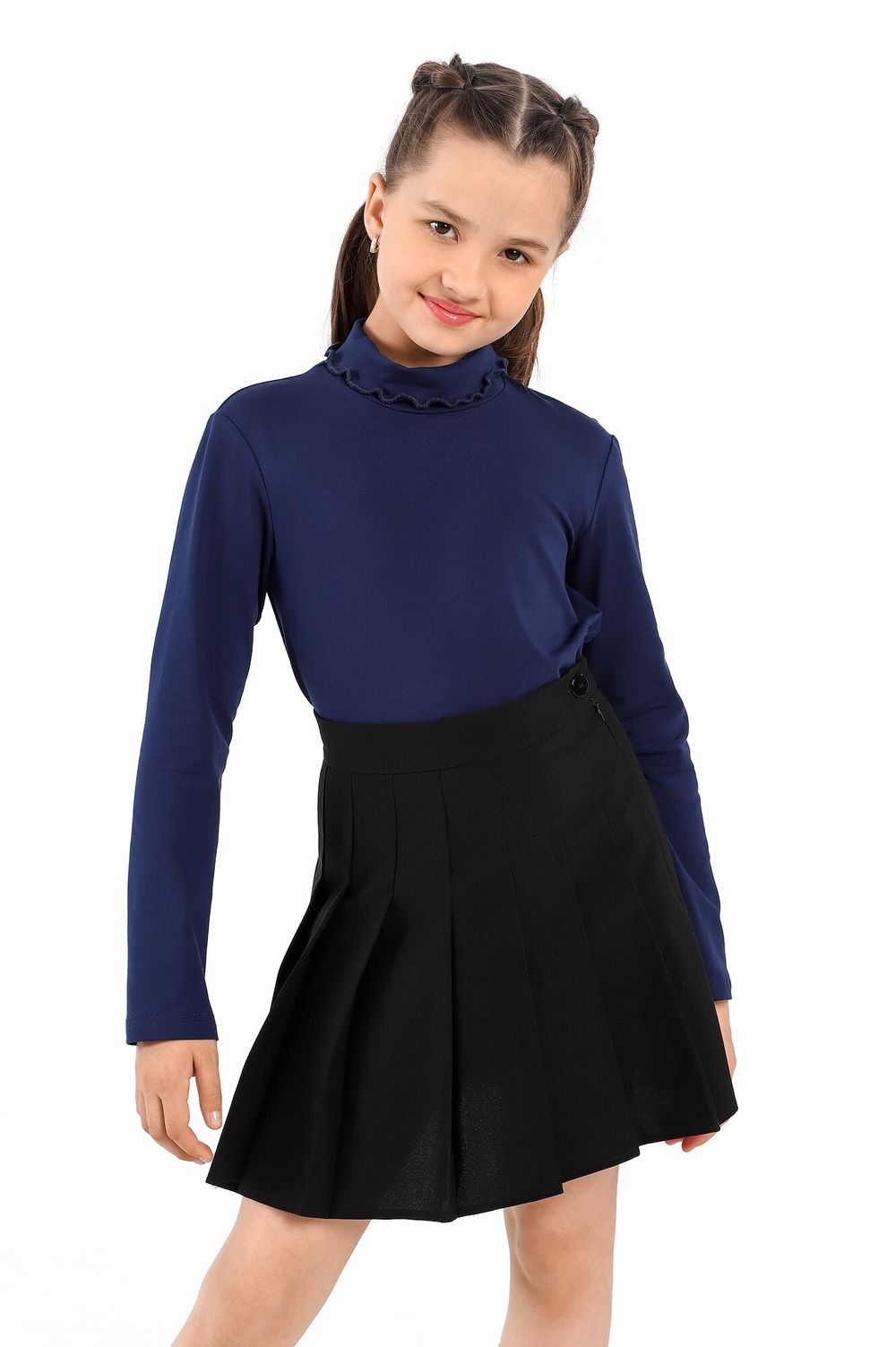 Джемпер для девочки Скул-3 Виотекс ТЁМНО-СИНИЙ