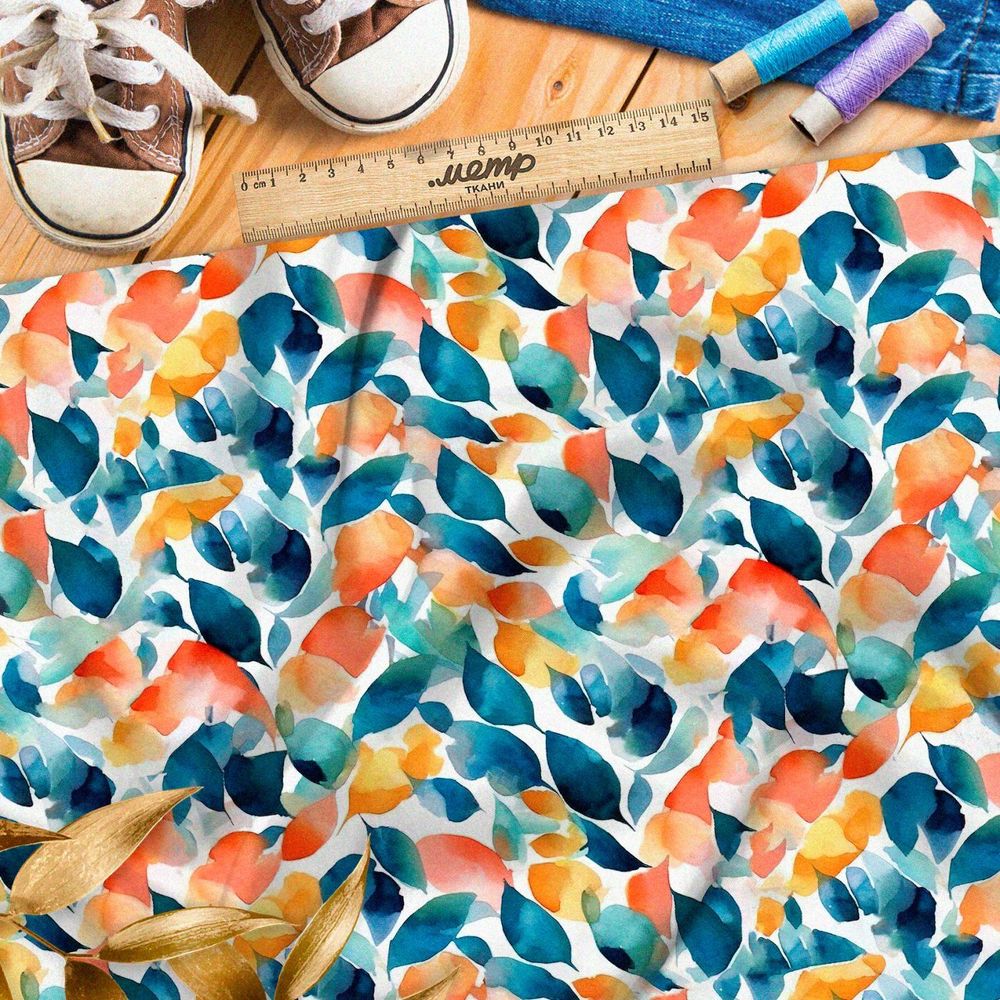 Ткань премиум габардин красочные перемены