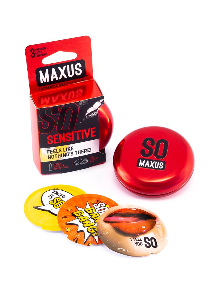 Презервативы MAXUS Sensitive 3 шт. (One Size)