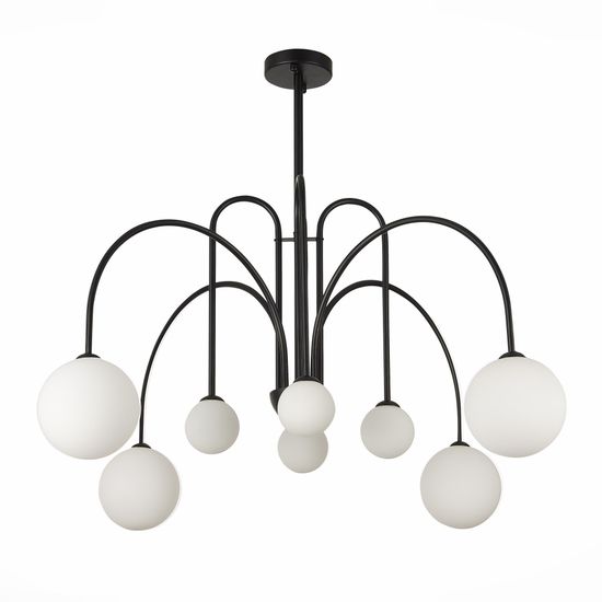 SL1204.402.08 Люстра потолочная ST-Luce Черный/Белый G9 8*5W JINETO