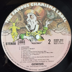Винтажная виниловая пластинка LP Genesis Foxtrot (France 1972)