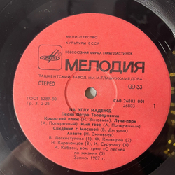 Винтажная виниловая пластинка LP Петре Теодорович, На Углу Надежд (Песни Петре Теодоровича) (СССР 1988) (Киркоров, Кобзон, Караченцев)