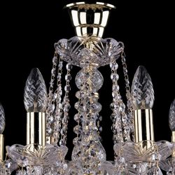 Подвесная люстра Bohemia Ivele Crystal 1413 1413/8/165/G/Tube