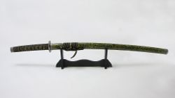 Armas Del Mundo Меч самурайский. Ножны черные с желтым крапом, цуба серебро