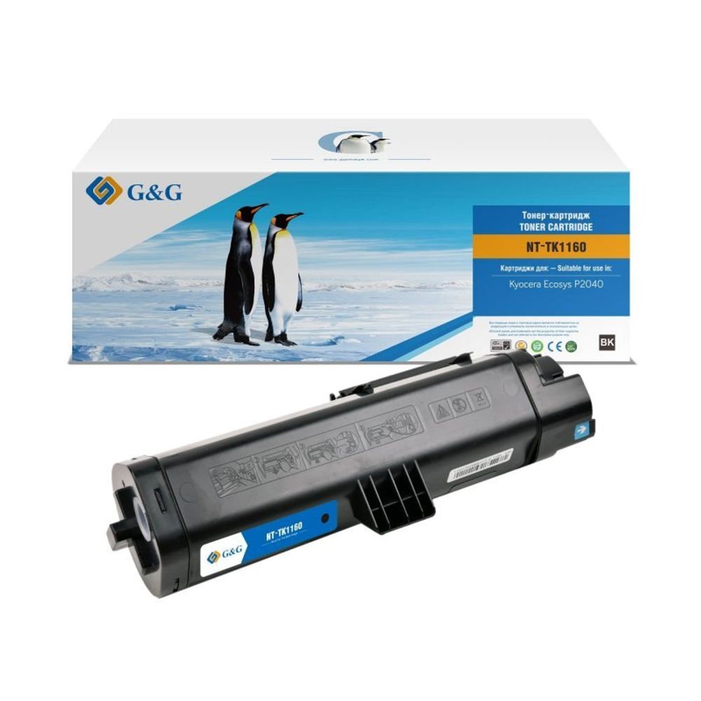 Тонер-картридж G&amp;G, аналог Kyocera TK-1160 для Ecosys P2040 (7.2k)