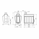 Печь отопительная газо-дровяная Stoker 170-G AQUA