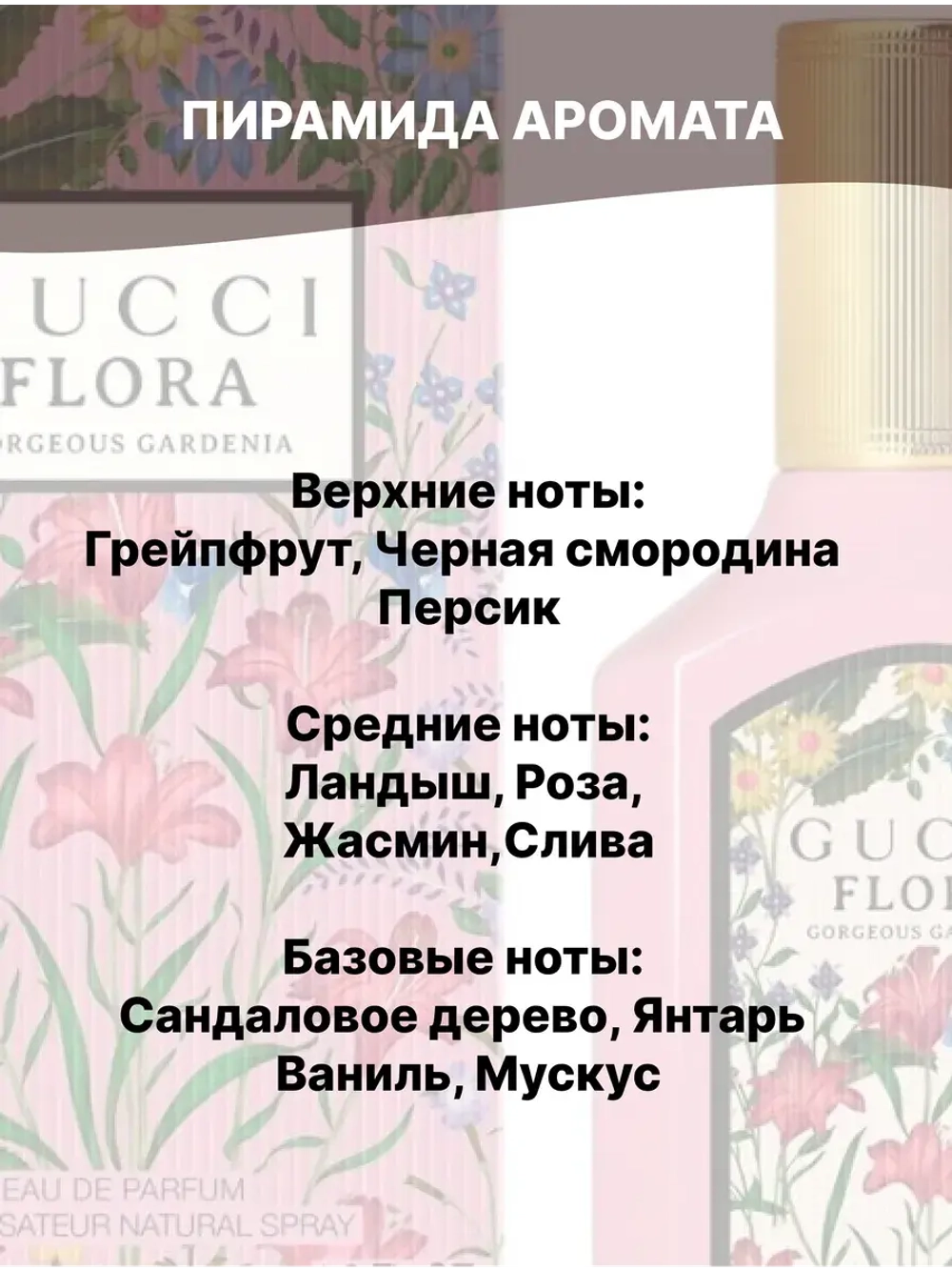 Отдушка Flora by Gucci gorgeous gardenia 50 гр