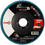 Круг лепестковый торцевой KRUGO 125х22,23mm P40, циркониевый, тип 1, KBYL12540Z