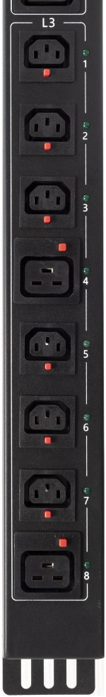 Блок распределения питания  Powercom PDU-32AVMS24-18C3-6C9-3P