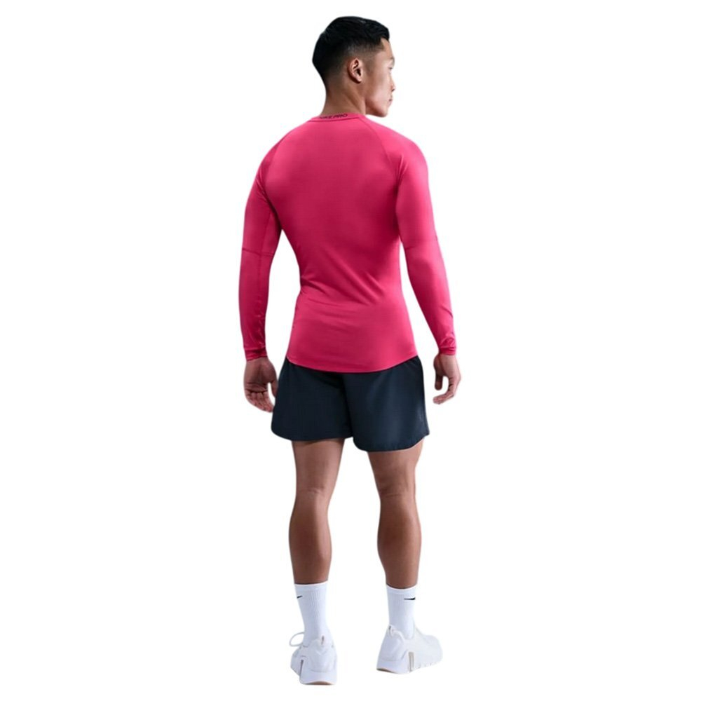 Баскетбольная футболка Nike Pro Dri-FIT Tight Long-Sleeve Fitness Top Pink