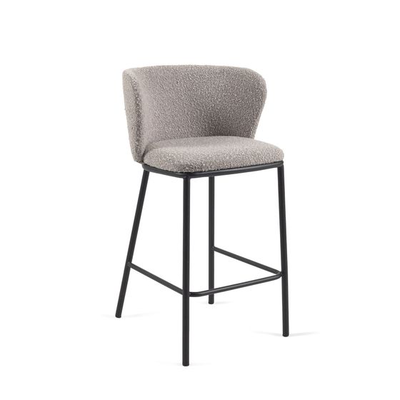 Полубарный стул Ciselia 65 см, серое букле