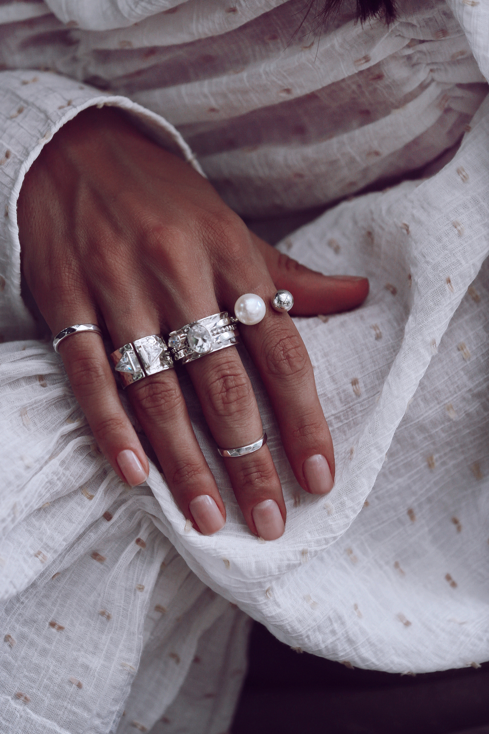 Кольцо «Бабл» с жемчугом