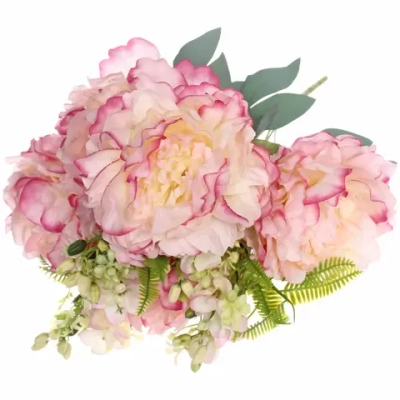 Искусственные цветы «Пионовое наслаждение» 46см 5 цветков сиреневые