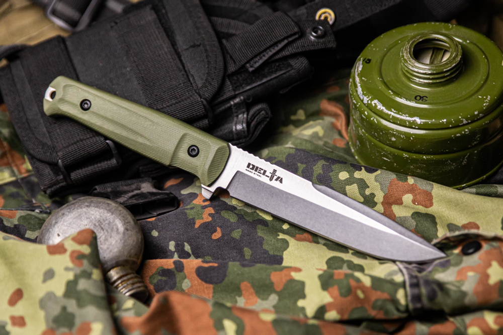 Тактический нож Delta N690 StoneWash G10 Олива