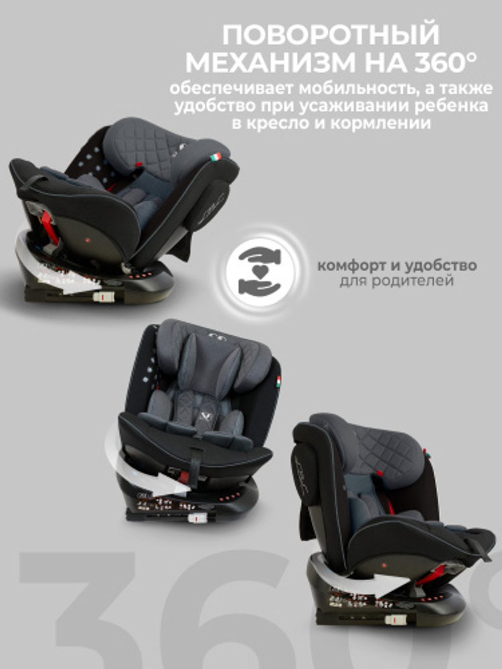 Автокресло  Sweet Baby Crosstour 360 SPS Isofix группа 0123 (0-36)
