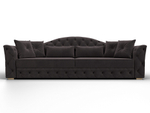 Диван прямой Артис, SEVEN 727 коричневый, Велюр, 120329