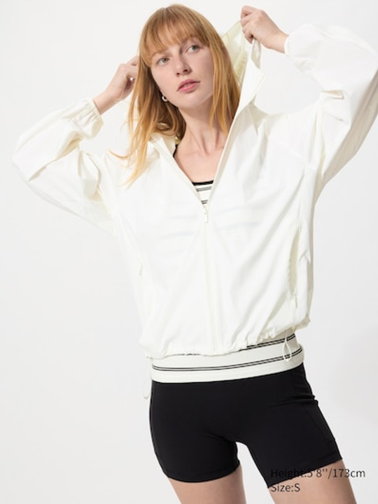 UNIQLO Парка с защитой от УФ-излучения, белый