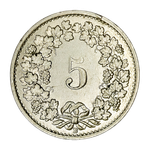 Switzerland, 5 Rappen, 1934 – Libertas Series, XF