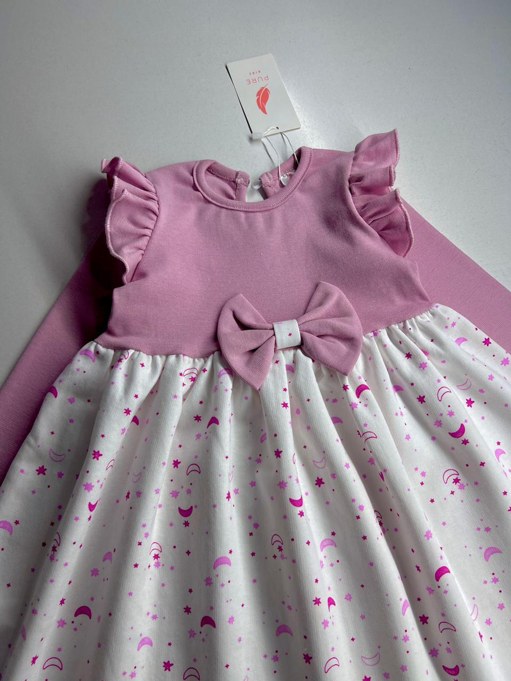 Пудровая роза - платье для девочек 2 600 тг./шт. (оптом - цена за 5 размеров)