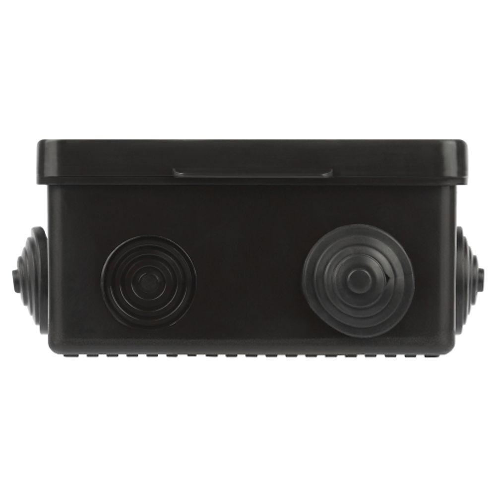 Распаячная коробка ЭРА KOR-100-100-50-8g-B открытой установки черная 100х100х50мм с гермовводами 8 вх. IP54