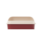 Туалет-лоток для кошек с сетк, с бортиком, беж-бордо, Альтернатива, Верный друг, М6416