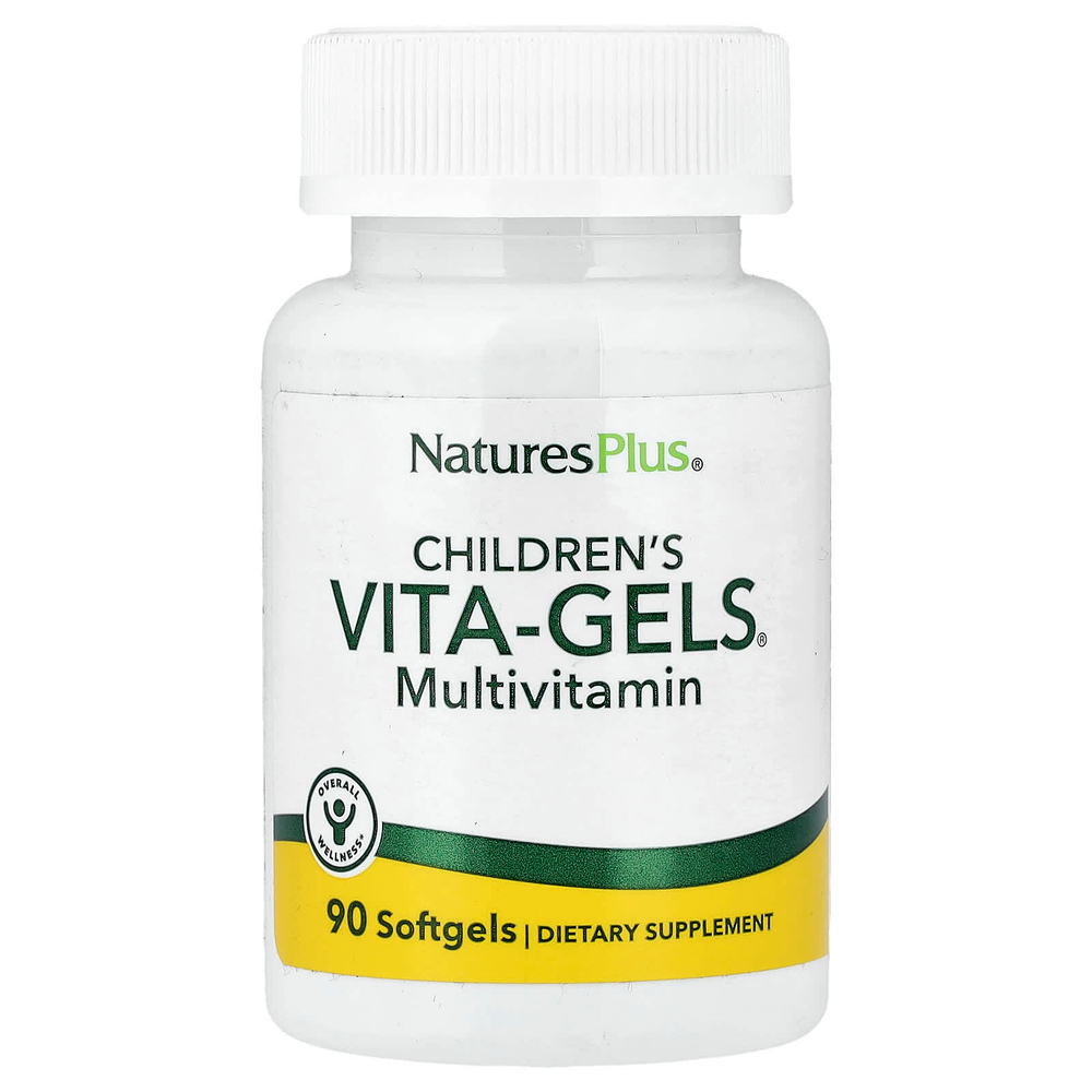 NaturesPlus, Vita-Gels®, мультивитамины для детей, апельсин, 90 капсул