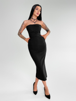 Платье By Style Janetta 1708 удлиненное без лямок с разрезом сзади