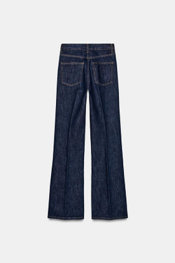 ZARA ДЖИНСЫ FLARE С ВЫСОКОЙ ПОСАДКОЙ — ZW COLLECTION, СИНИЙ