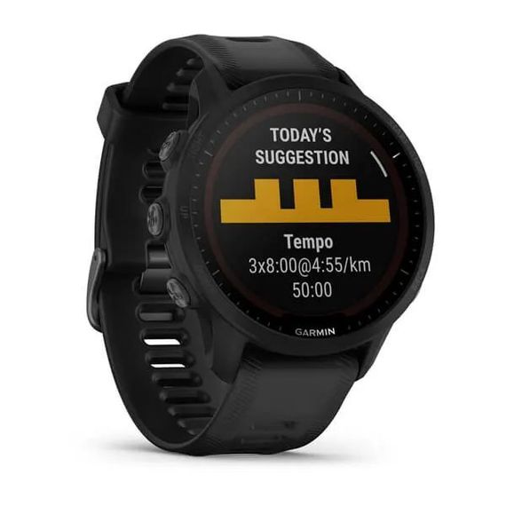 Умные часы Garmin FORERUNNER 955 Solar с черым ремешком
