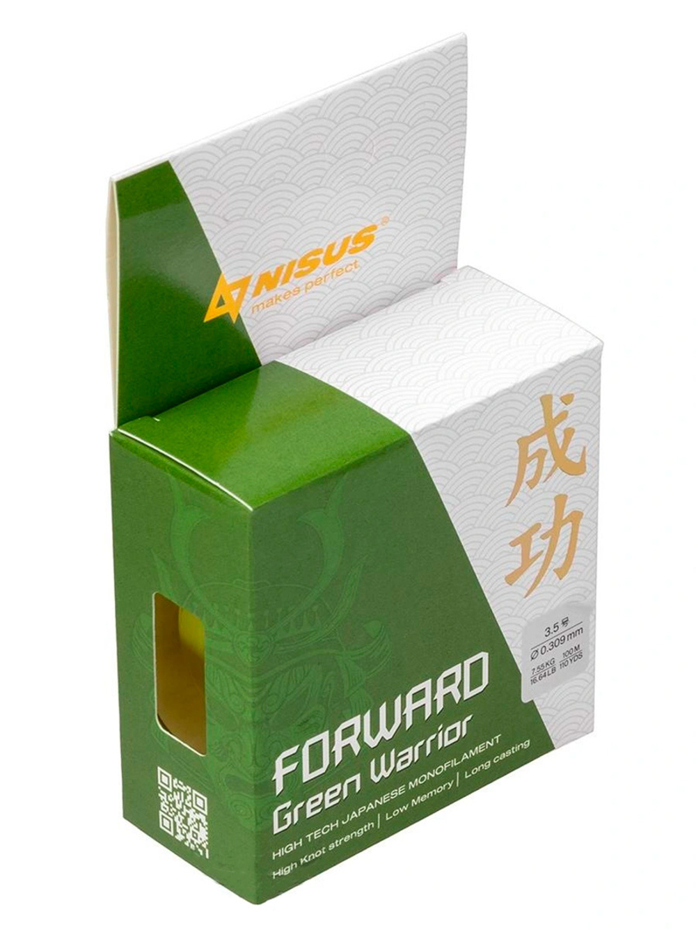 Леска для рыбалки Nisus FORWARD Green Warrior Nylon 0,309mm/100m (N-FGW-0309-100)