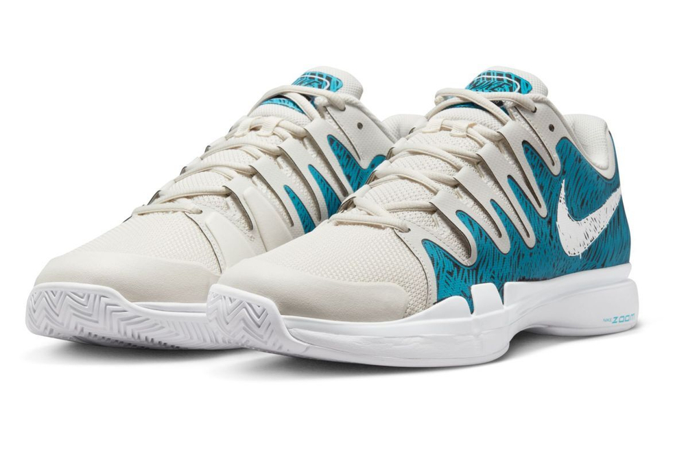 Мужские кроссовки теннисные Nike Zoom Vapor 9.5 Tour Premium - black/white/blue lightning/phantom