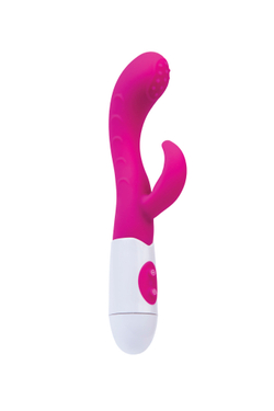 Вибратор с клиторальным стимулятором A-Toys by TOYFA Nessy, силикон, розовый, 20 см