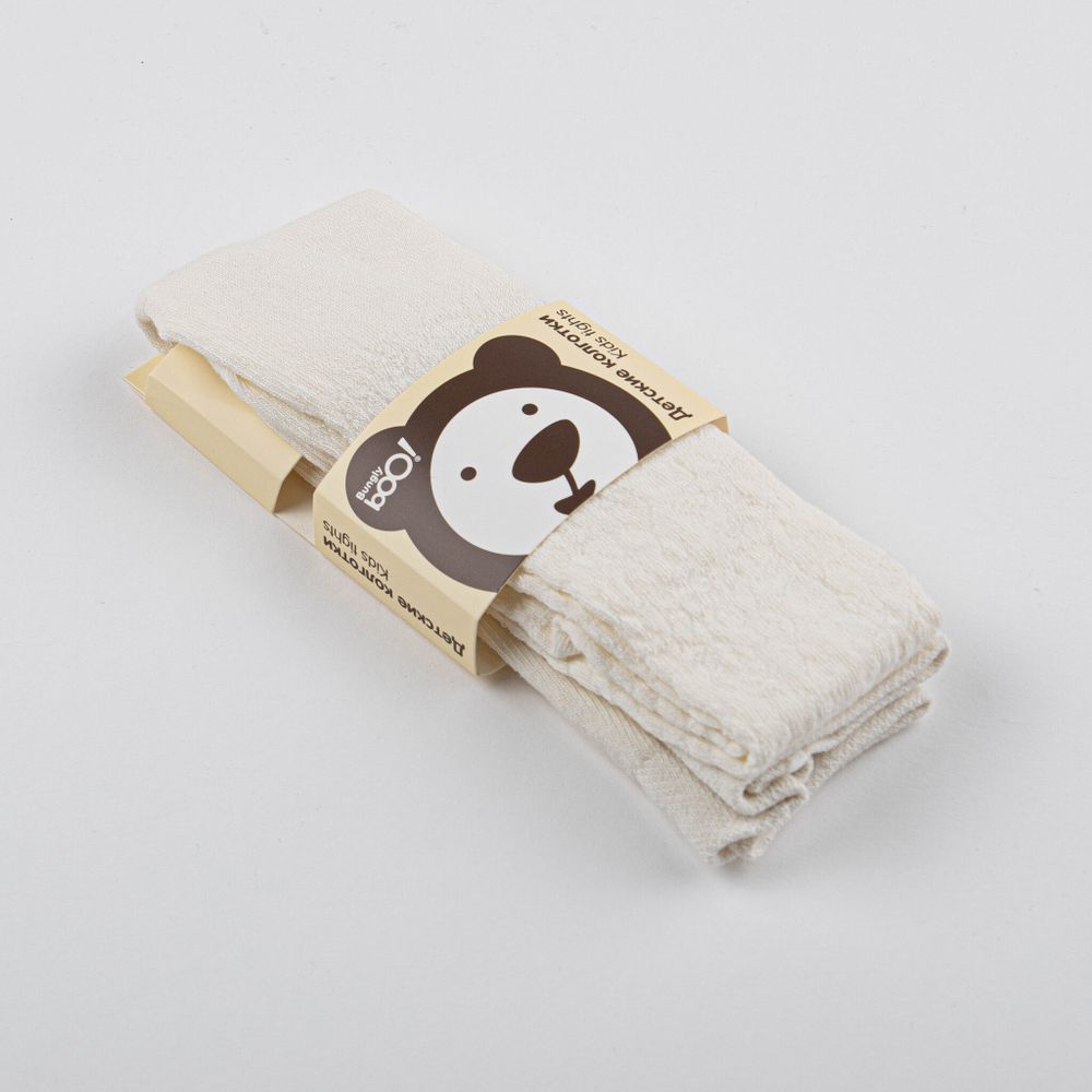 Колготки "Молоко" с цветочным узором