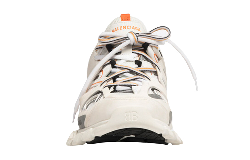 Balenciaga Balenciaga Track 1.0 nylon round head lace-up low-cut daddy shoes men's White orange # Gift recommendation