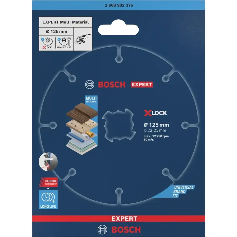 Отрезной диск 125 мм X-Lock EXPERT Multi Material BOSCH 2608901193