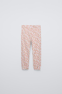 ZARA ПИЖАМА С ЦВЕТОЧНЫМ ПРИНТОМ, КОРАЛЛОВЫЙ